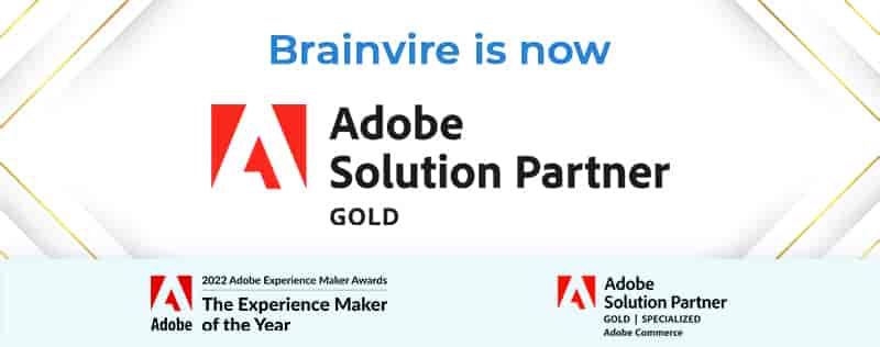Brainvire Named as Gold Partner in Adobe Solution Partner Program