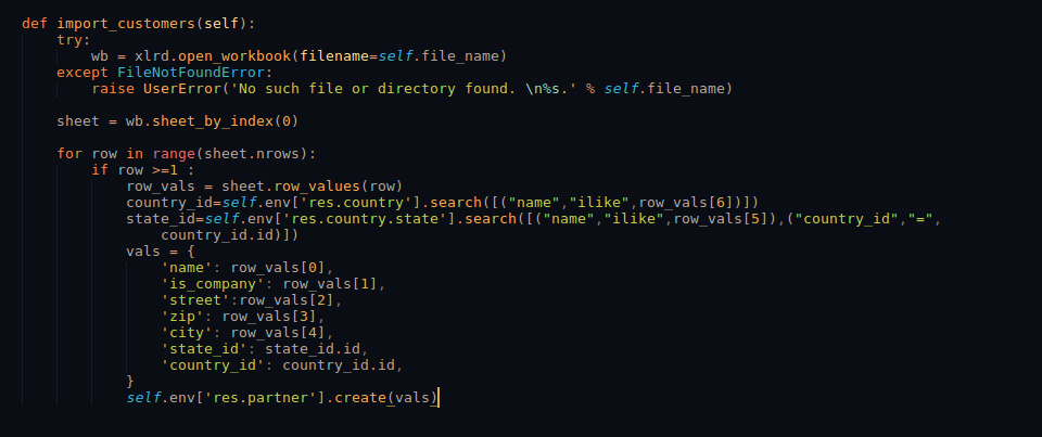 Steps to Import Excel File with Python Script in Odoo