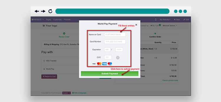 How to Integrate the Odoo WordPay Payment Gateway