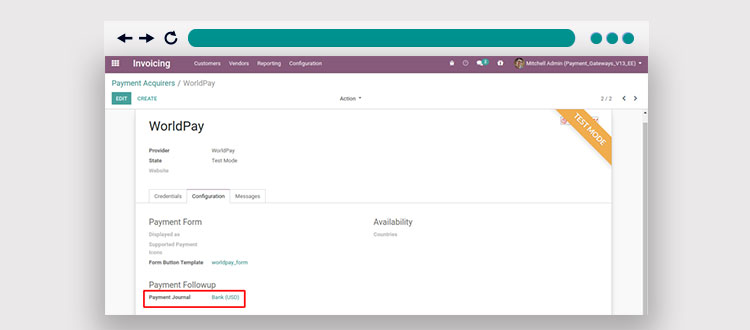 How to Integrate the Odoo WordPay Payment Gateway