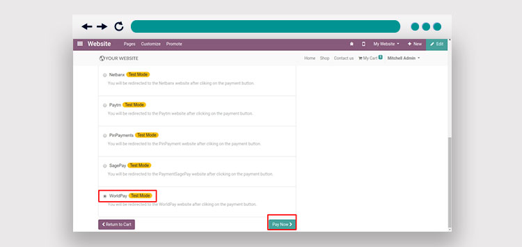 How to Integrate the Odoo WordPay Payment Gateway