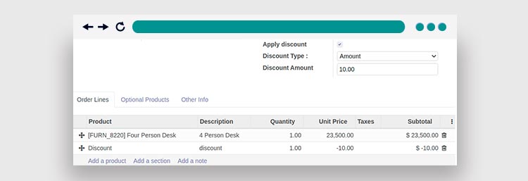 Global Discount in Invoice