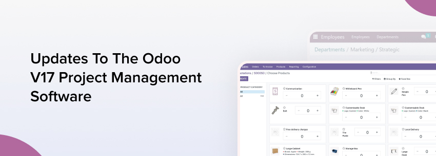 Updates to the Odoo V17 Project Management Software