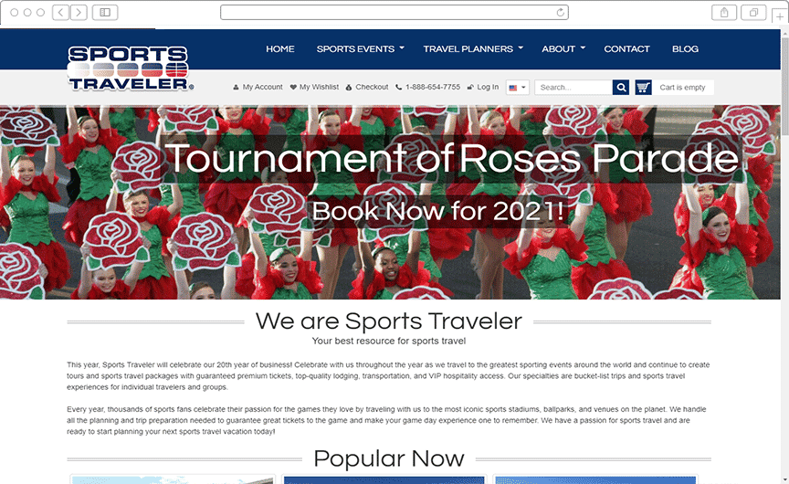 Online sports travel management