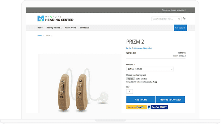 Hearing Aid eCommerce with CRM