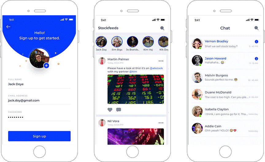 Presenting New Social Network App for Stockbrokers