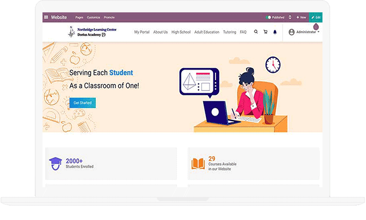 Tailored Odoo-Based eLearning System