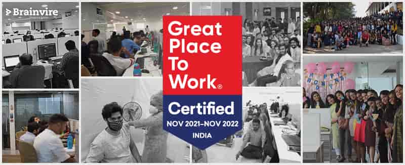 Brainvire is Honored with the Prestigious Title of Great Place to Work Brainvire is Honored with the Prestigious Title of Great Place to Work