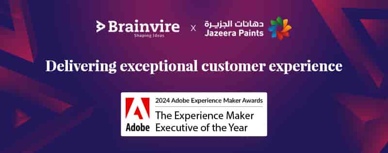 Jazeera Paints and Brainvire Shine Bright at the 2024 Adobe Experience Maker Award Jazeera Paints and Brainvire Shine Bright at the 2024 Adobe Experience Maker Award