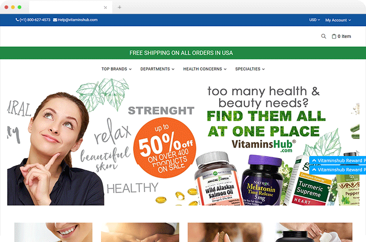 The B2C and  B2B Magento Ecommerce Store for A Vitamin Supplement Provider!