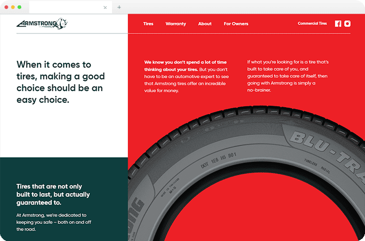 Complete UX Oriented Responsive Website for Leading Tire Supplier