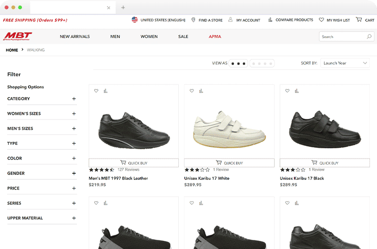 Brainvire Designed a Single Source Code Magento Website for A Shoe Brand