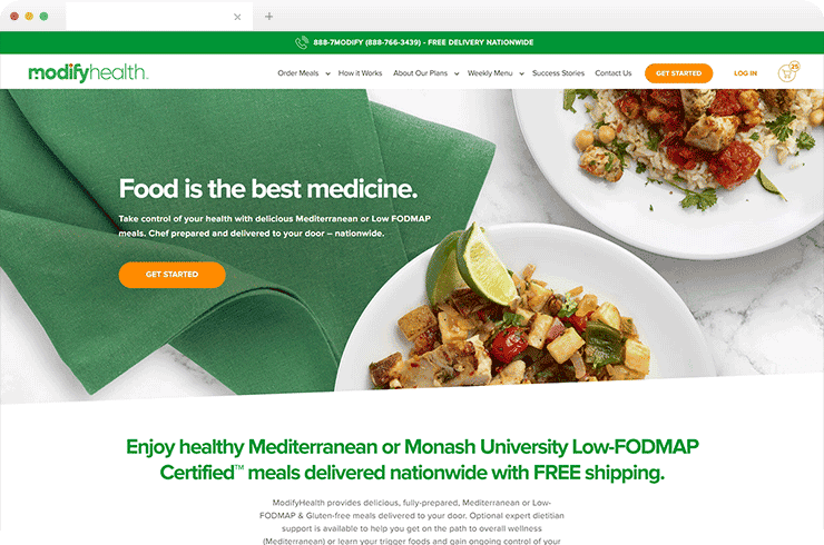 Web Application That Offers Doorstep Delivery of Dietary Meals