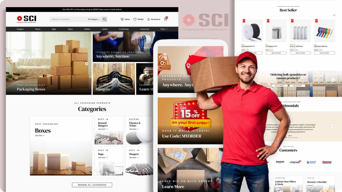 cloud-based bigcommerce platform for industrial packaging supplies