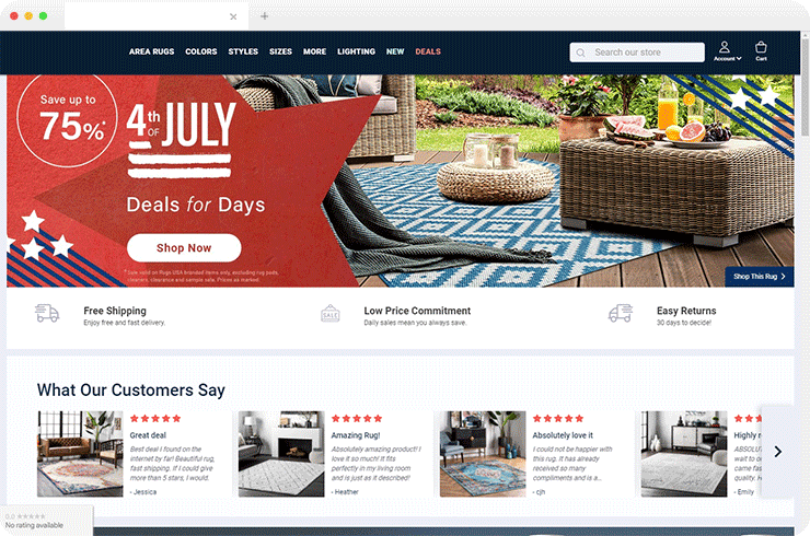 The Magento Ecommerce store for Buying Antique Rugs
