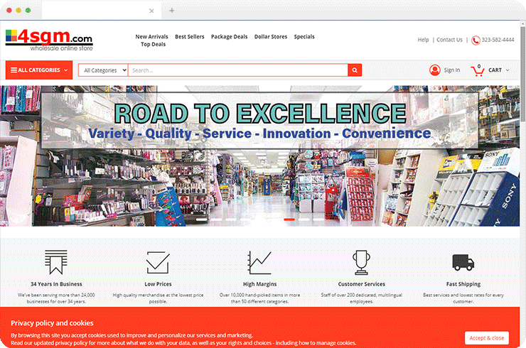 Design transformation of America’s leading Wholesale supplier eCommerce B2B &amp; B2C business