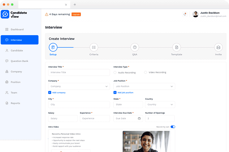 Virtual Recruitment Portal Promotes Video Interviews And Global Hiring