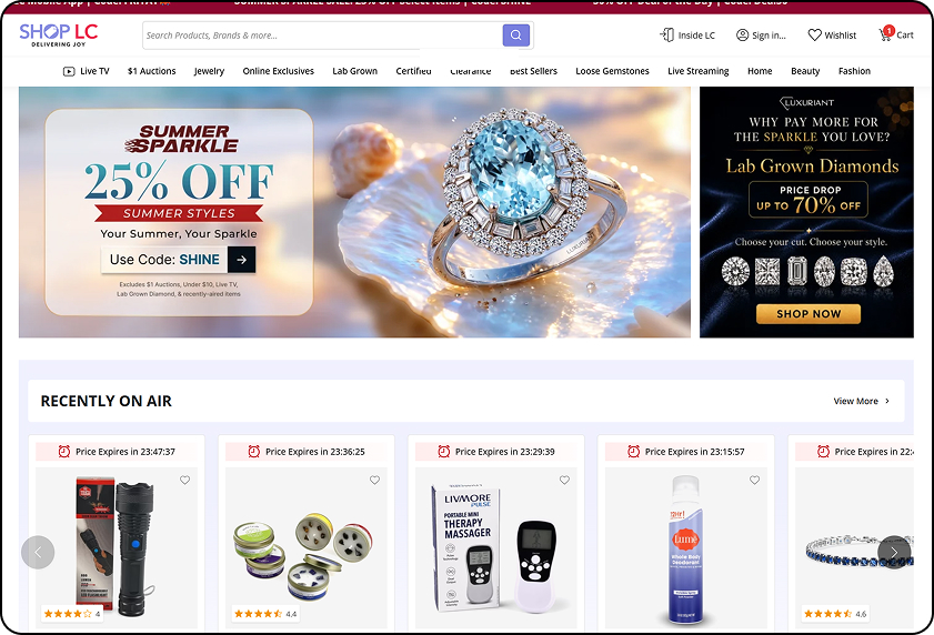Shop LC storefront