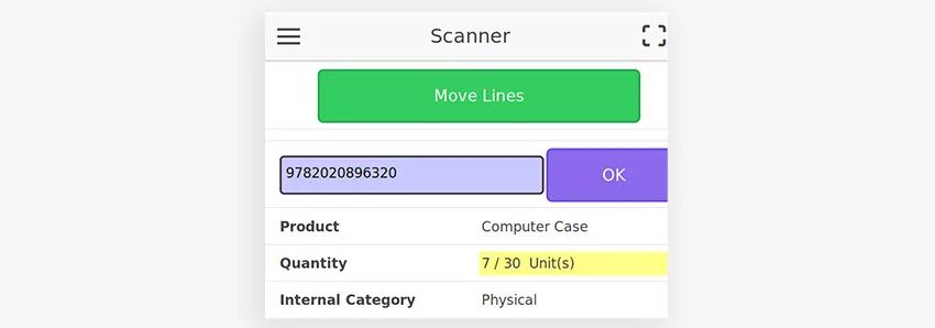 Scan the barcode on the product: