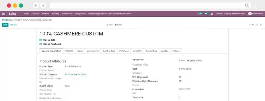 Odoo Sales