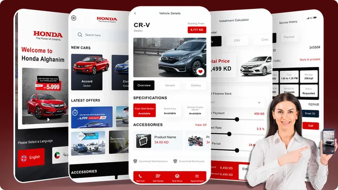 Alghanim Honda Dealer App case study