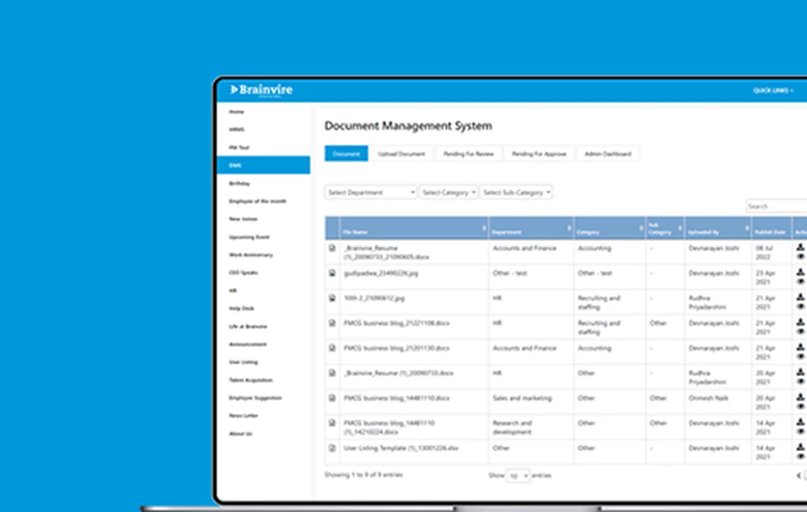 Sharepoint Implementation with Built-in DMS to have a Centralized Data System