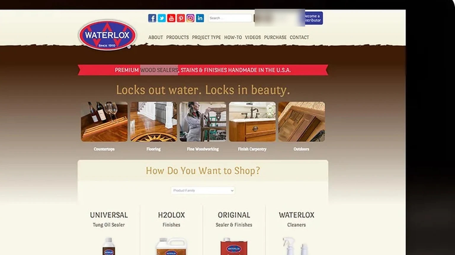 The Waterlox online store product catalog