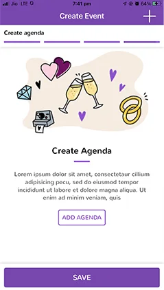 Brainvire Elevated An Event Planning App's Efficiency, product screen