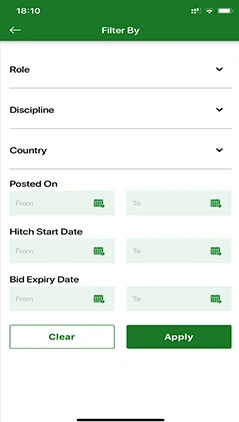 Brainvire Develops Unique Mobile App with Bidding Features for Job Providing Agency, product screen