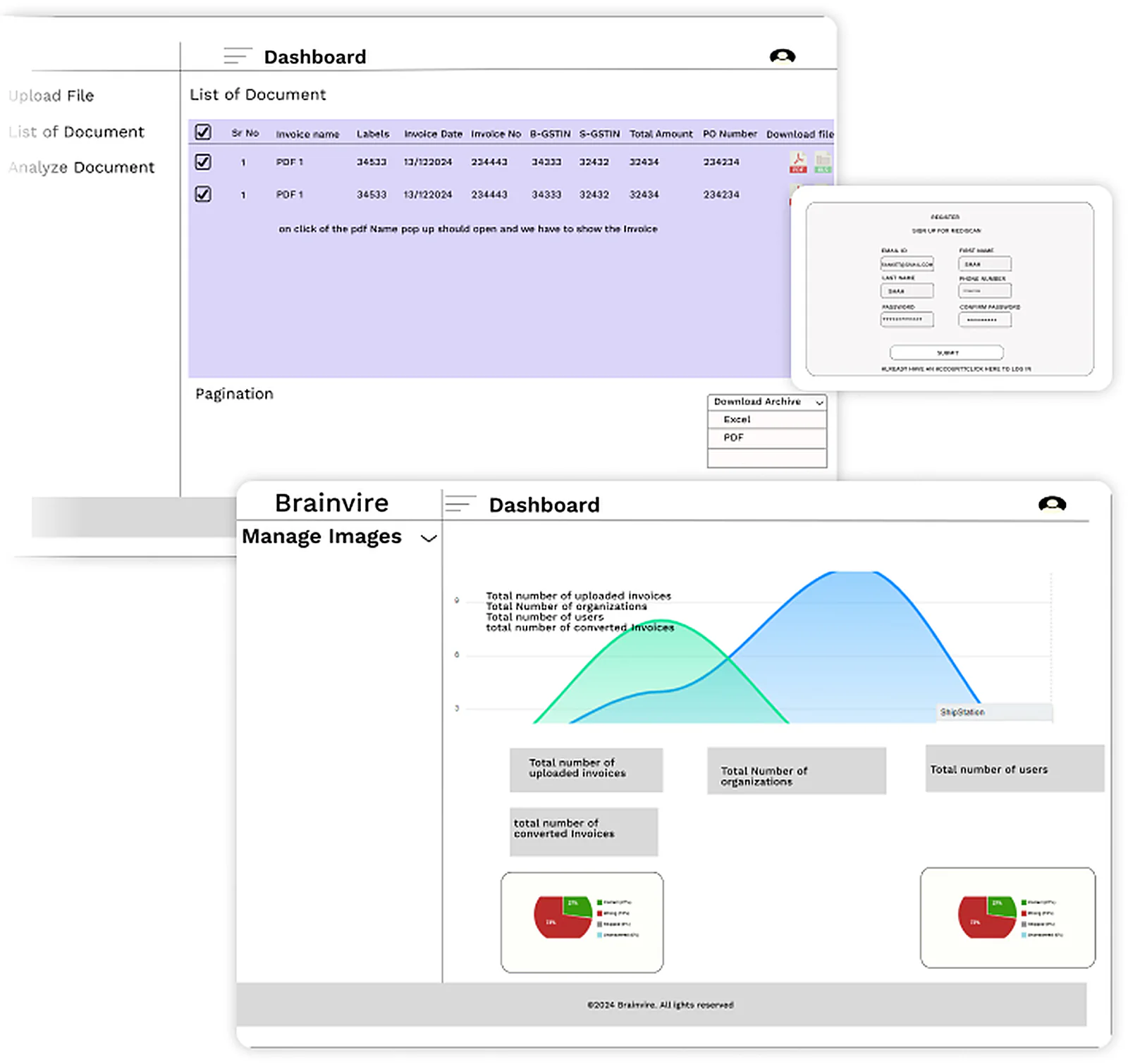 AI Invoice Extraction delivered interface, screen 3