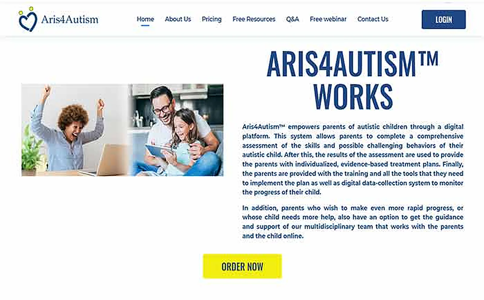 ASD Care Nonprofit delivered interface, screen 3