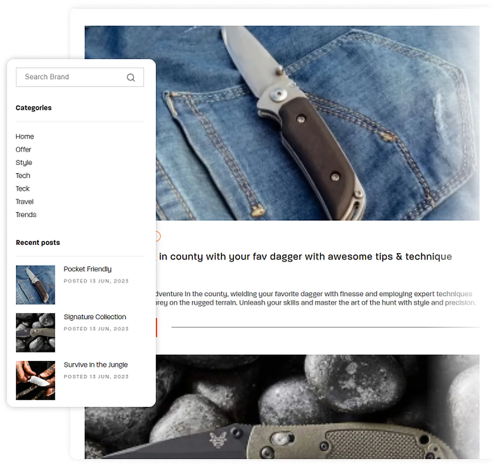 Tennessee Cutlery delivered interface, screen 4