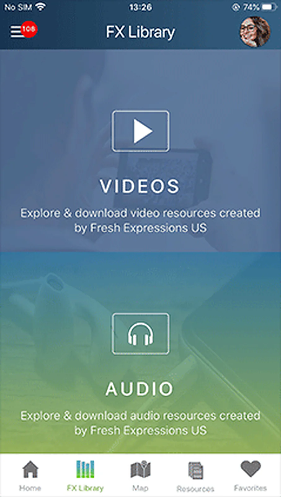 Fresh Expressions US delivered interface, screen 3