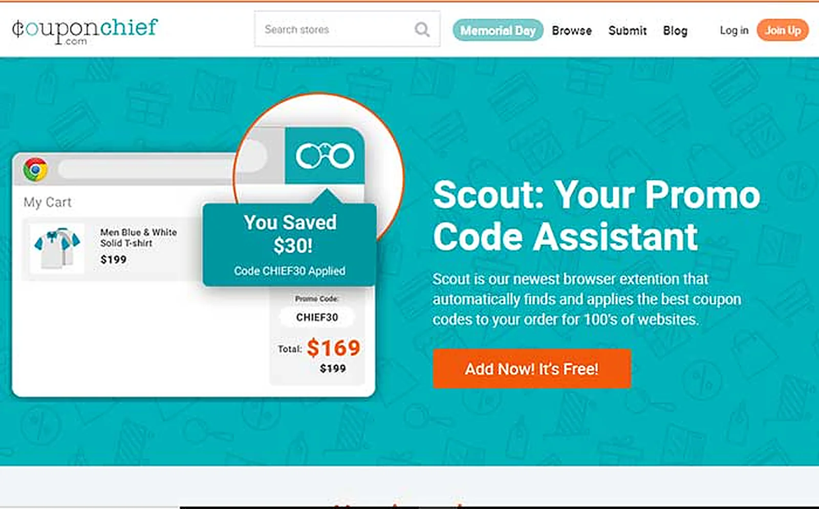 US Online Coupon Platform delivered interface, screen 1