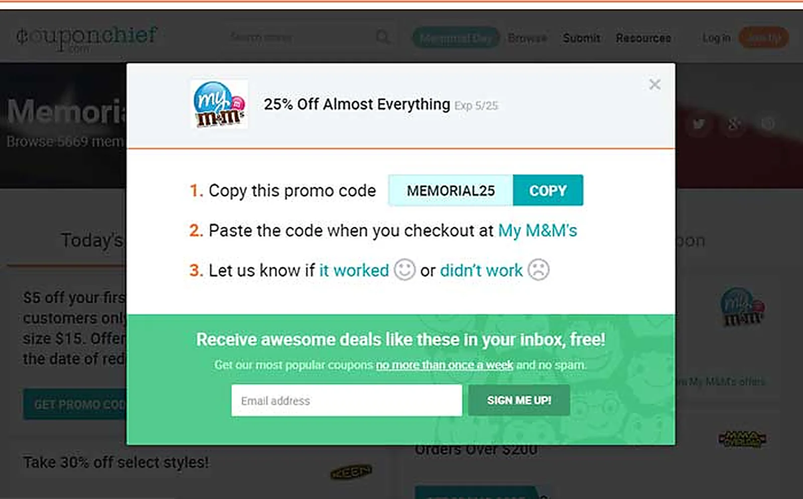 US Online Coupon Platform delivered interface, screen 3