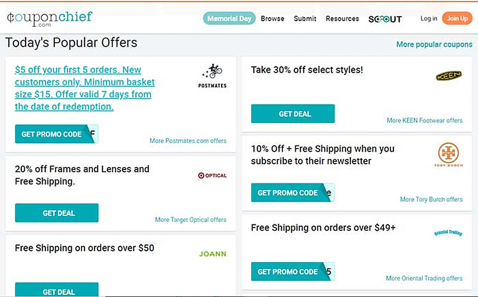 US Online Coupon Platform delivered interface, screen 6