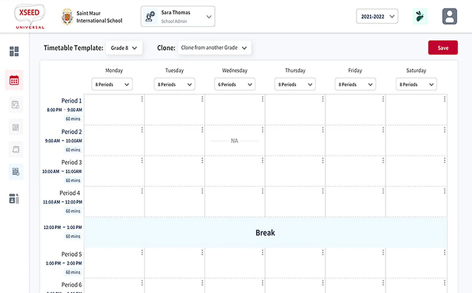 XSEED delivered interface, screen 2