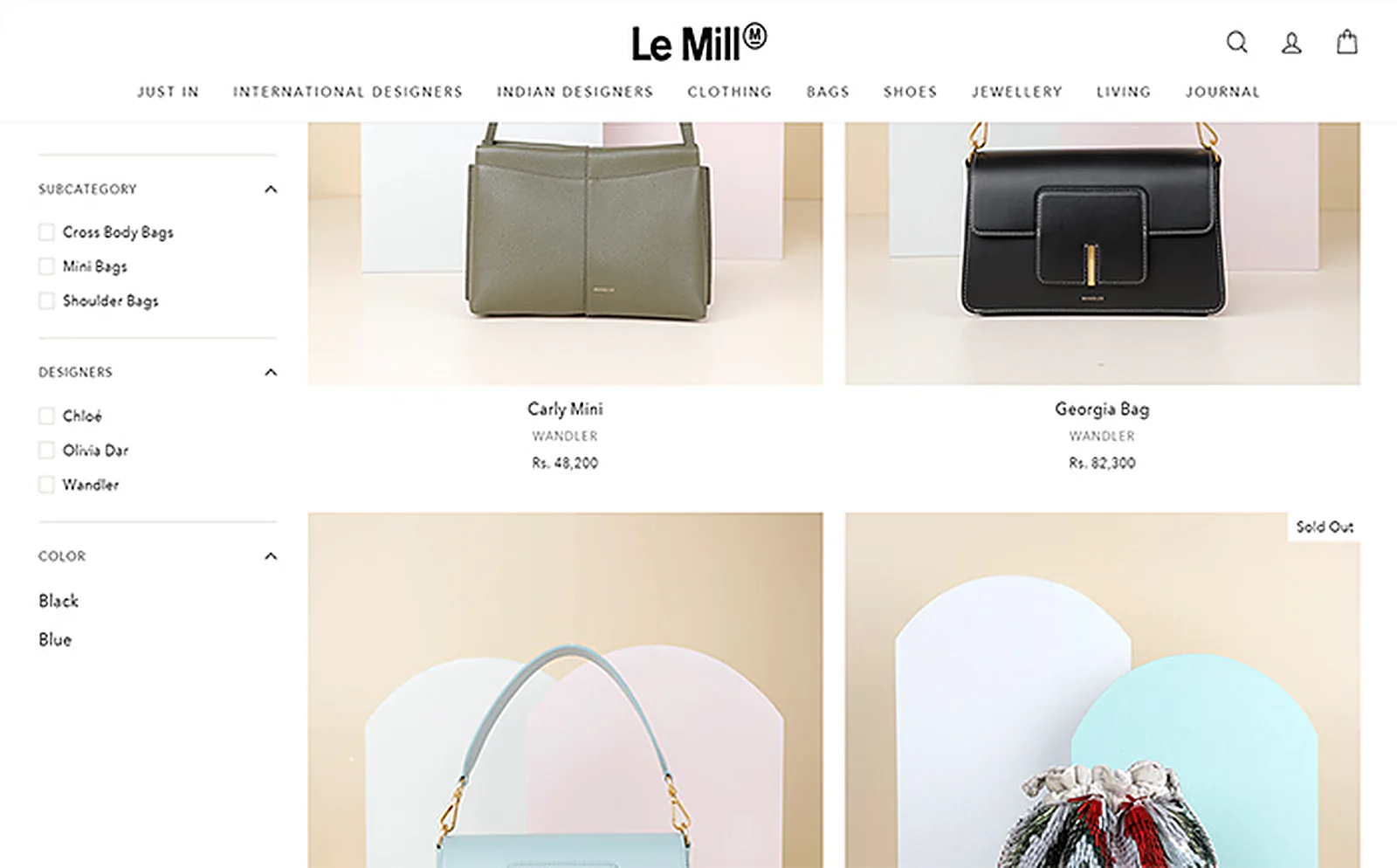 Luxury Apparel Brand delivered interface, screen 4