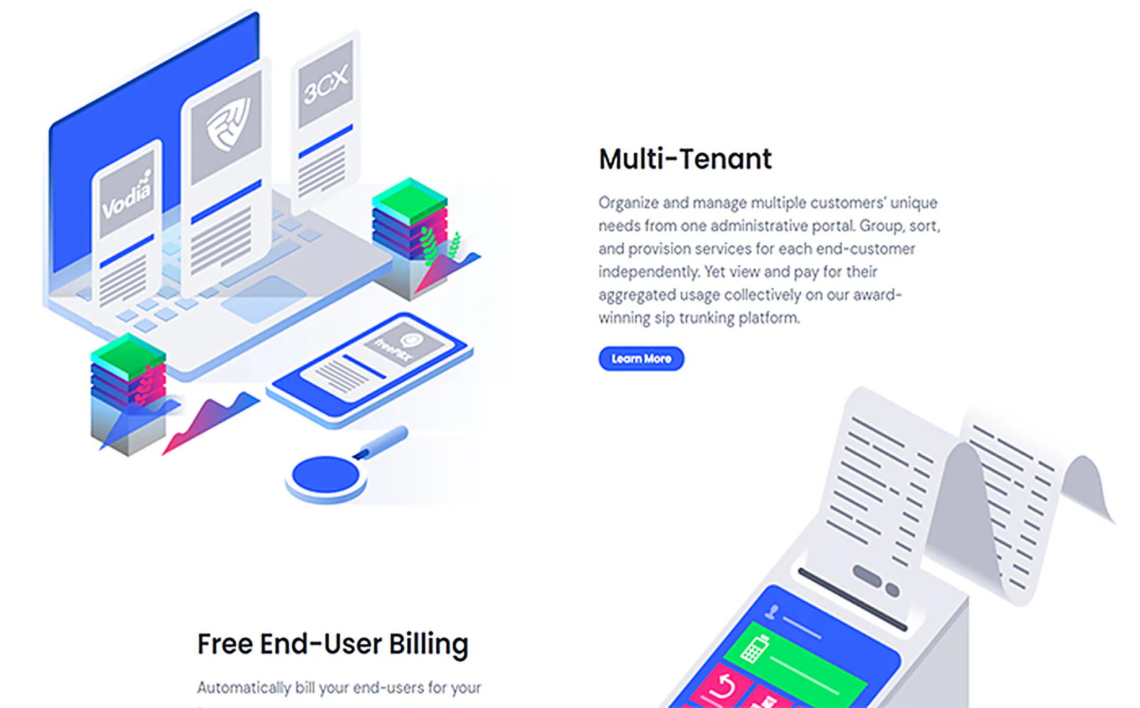 Cloud VoIP Provider delivered interface, screen 3