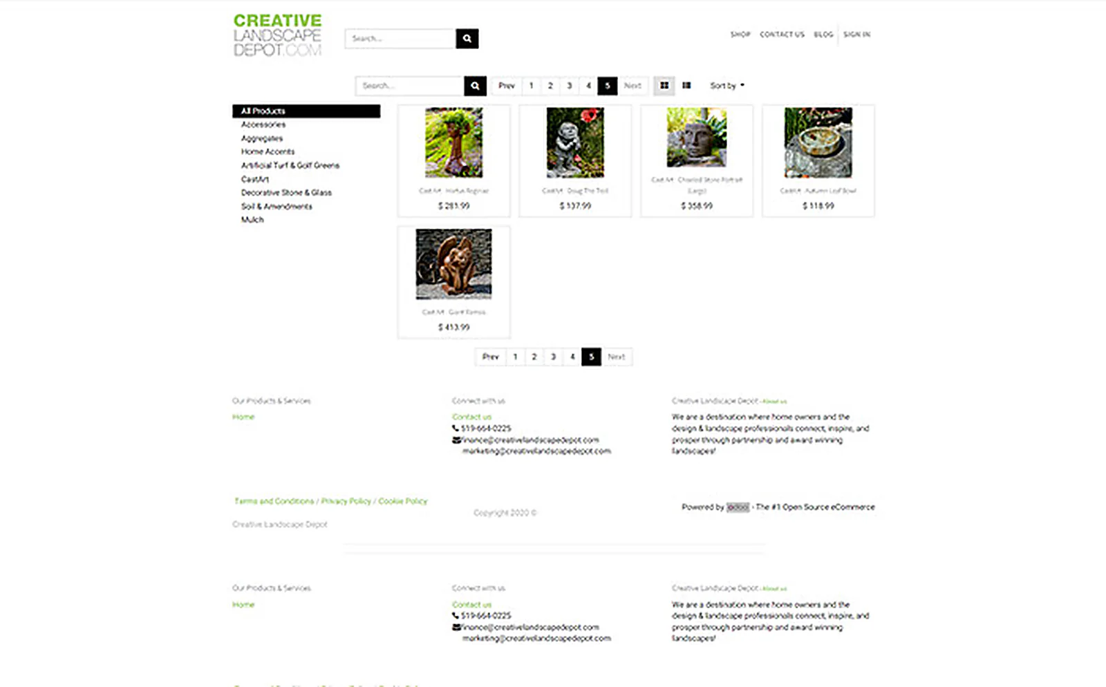 Landscape Supply Hub delivered interface, screen 2