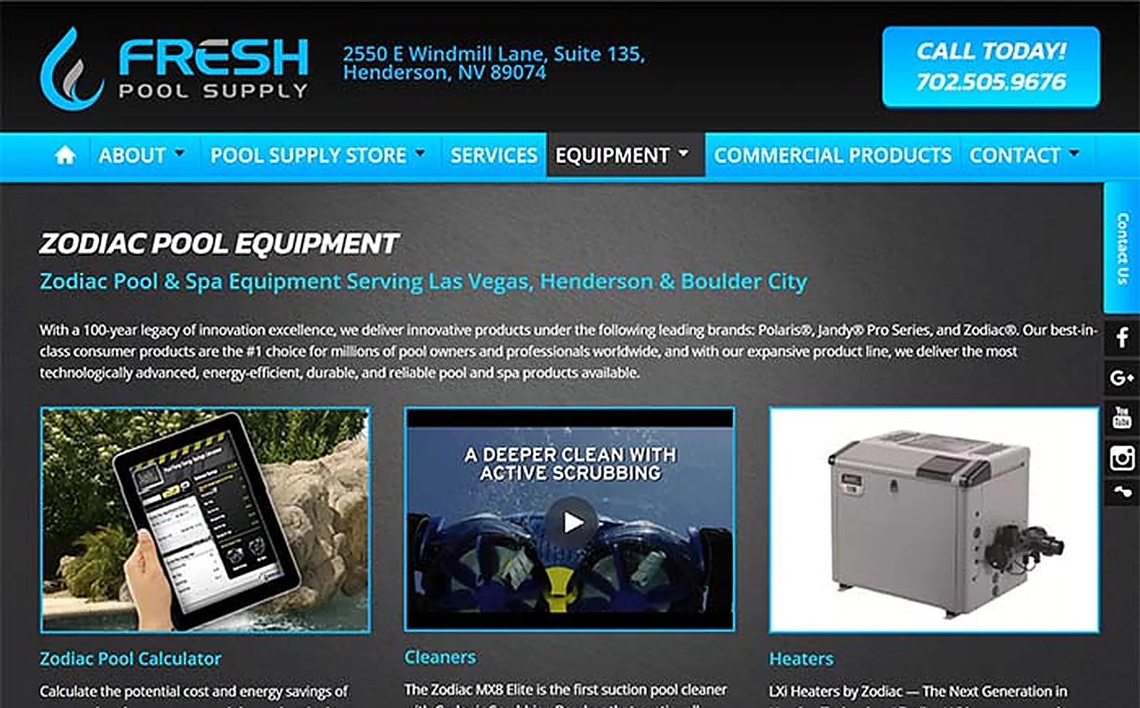 Fresh Pool Supply delivered interface, screen 4