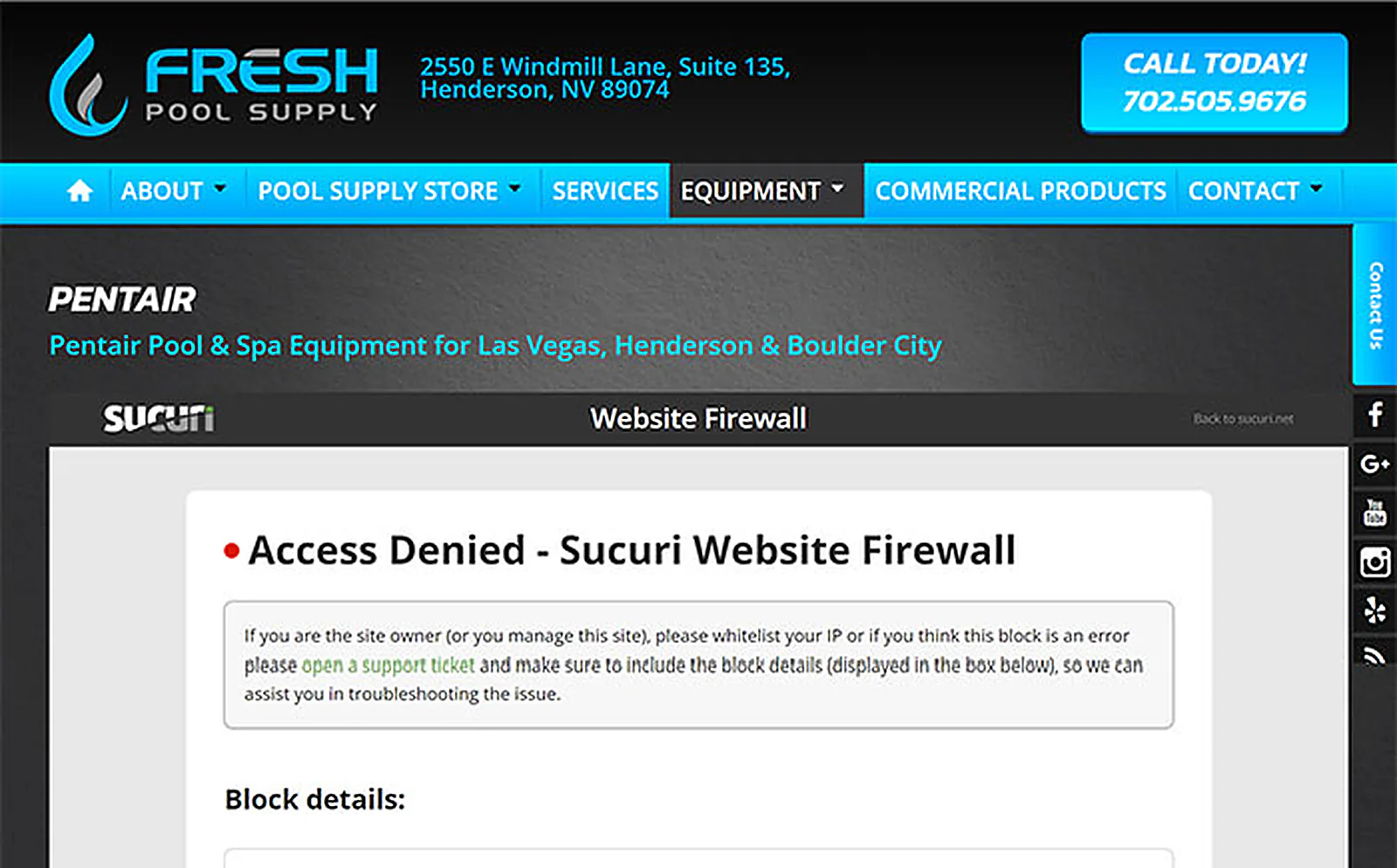 Fresh Pool Supply delivered interface, screen 5