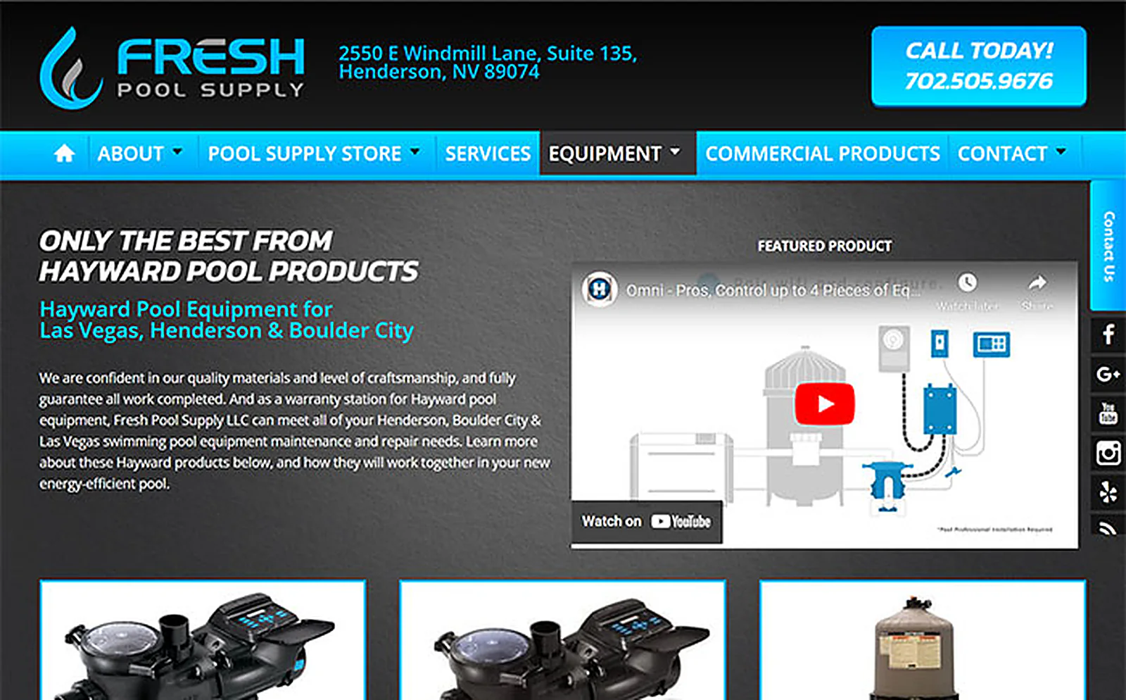 Fresh Pool Supply delivered interface, screen 3