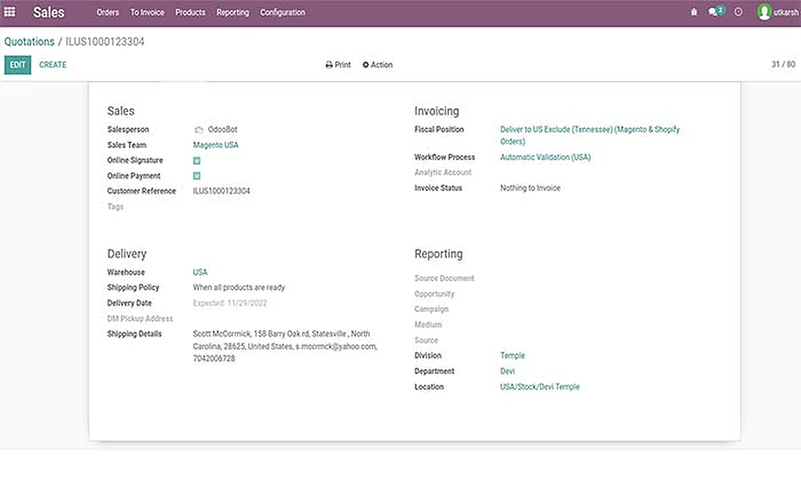 Global Non-Profit delivered interface, screen 4