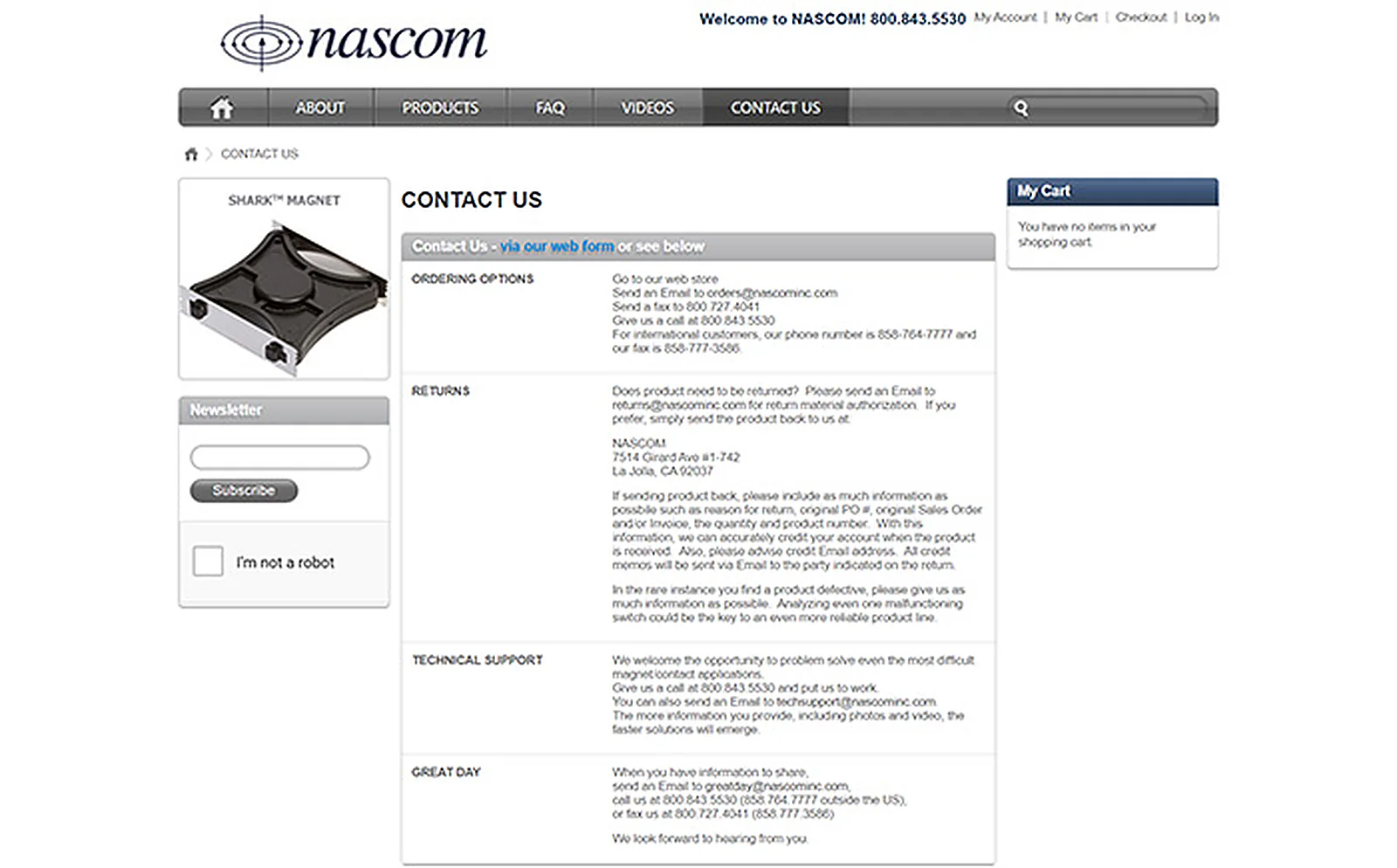 California Security Manufacturer delivered interface, screen 3