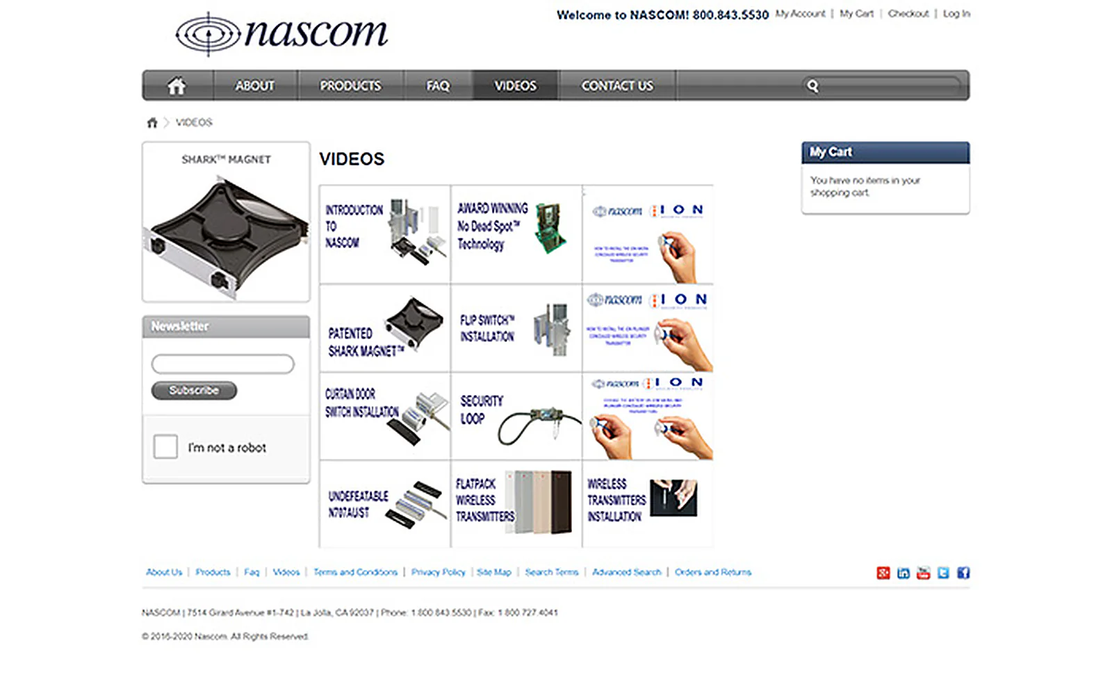 California Security Manufacturer delivered interface, screen 2