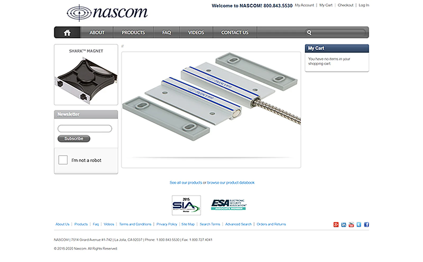 California Security Manufacturer delivered interface, screen 5
