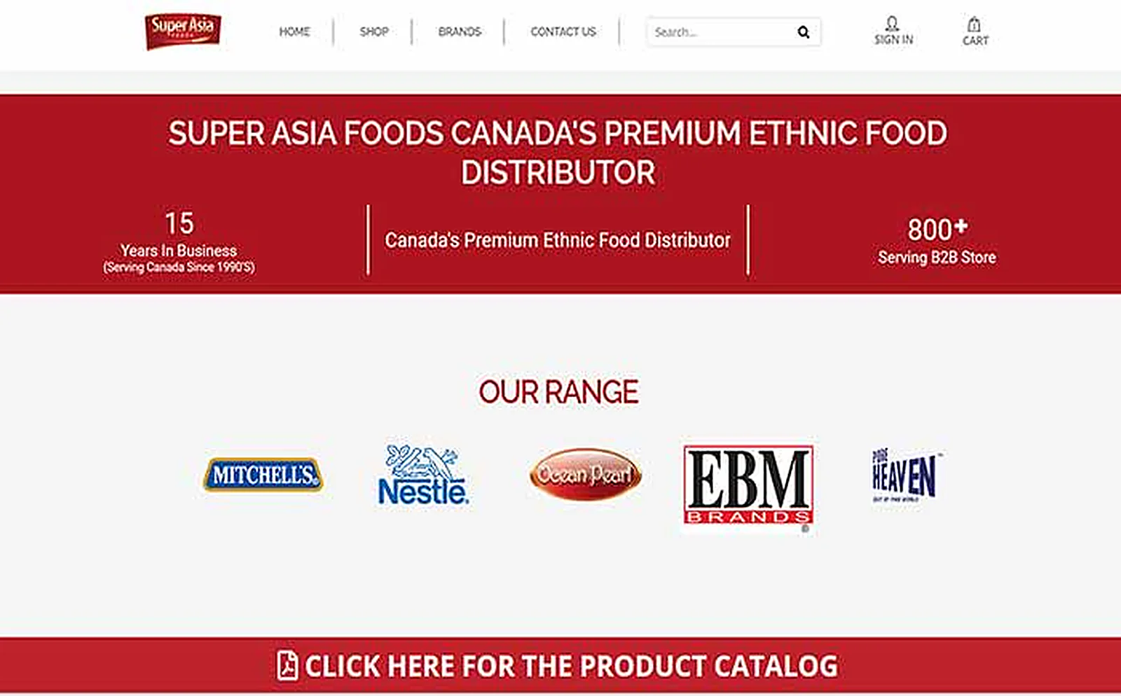 Food and Spices Wholesaler delivered interface, screen 3
