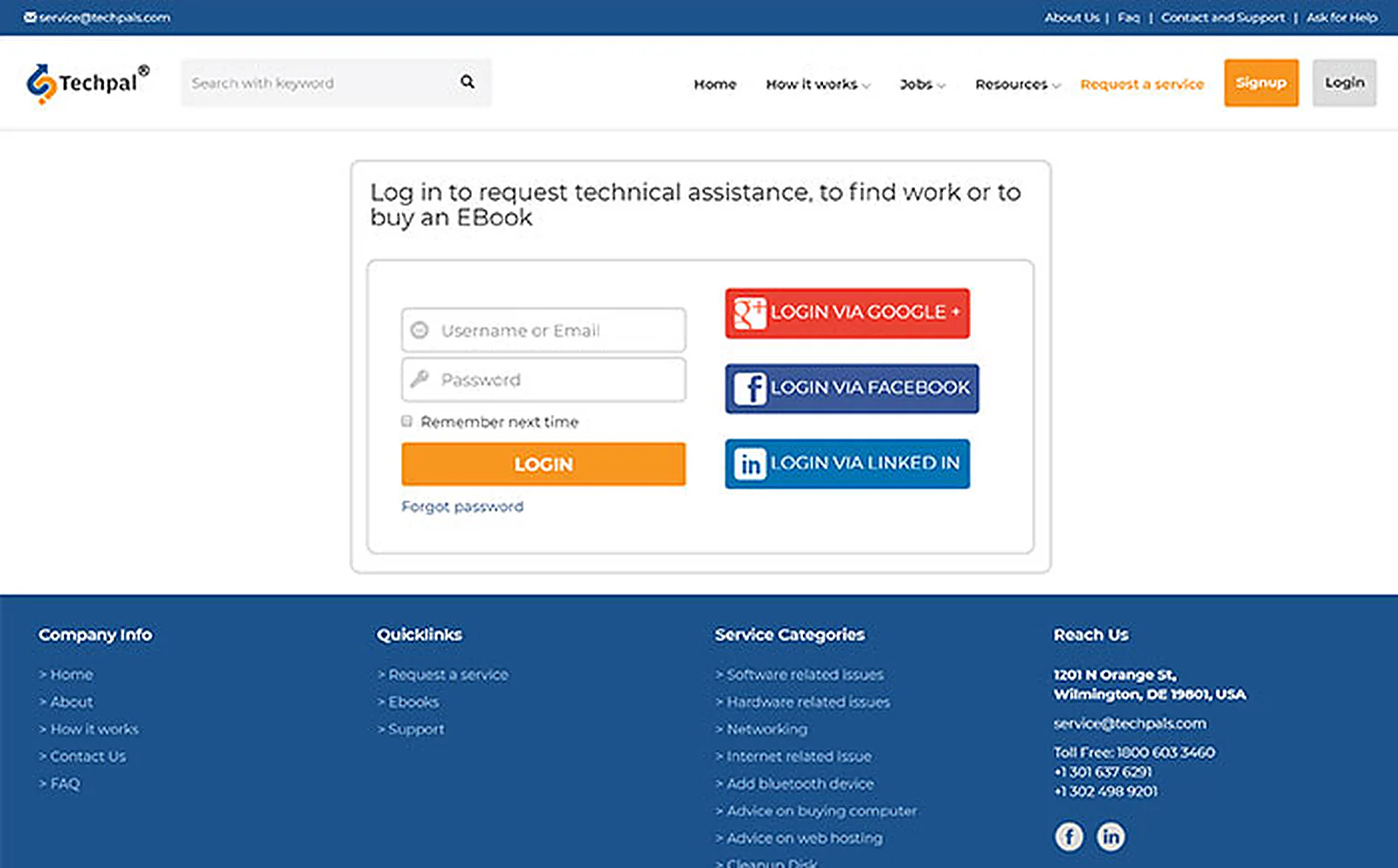 Technical Support Provider delivered interface, screen 4
