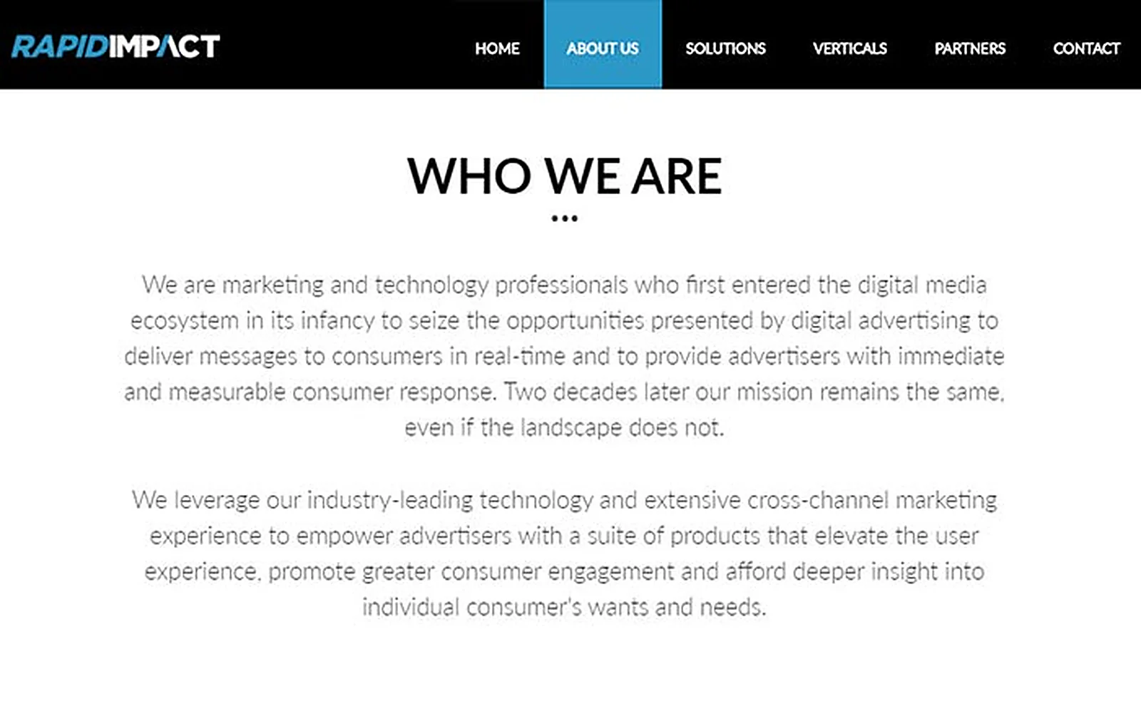 Digital Marketing Company delivered interface, screen 2